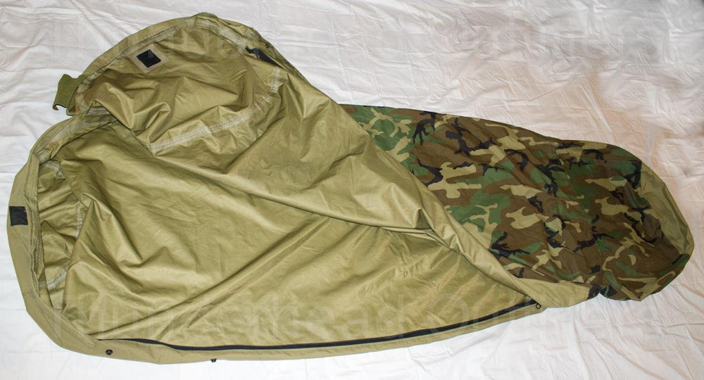 Ammo Can Man bivy cover NSN 8465-01-416-8517 compatible with military sleep systems.