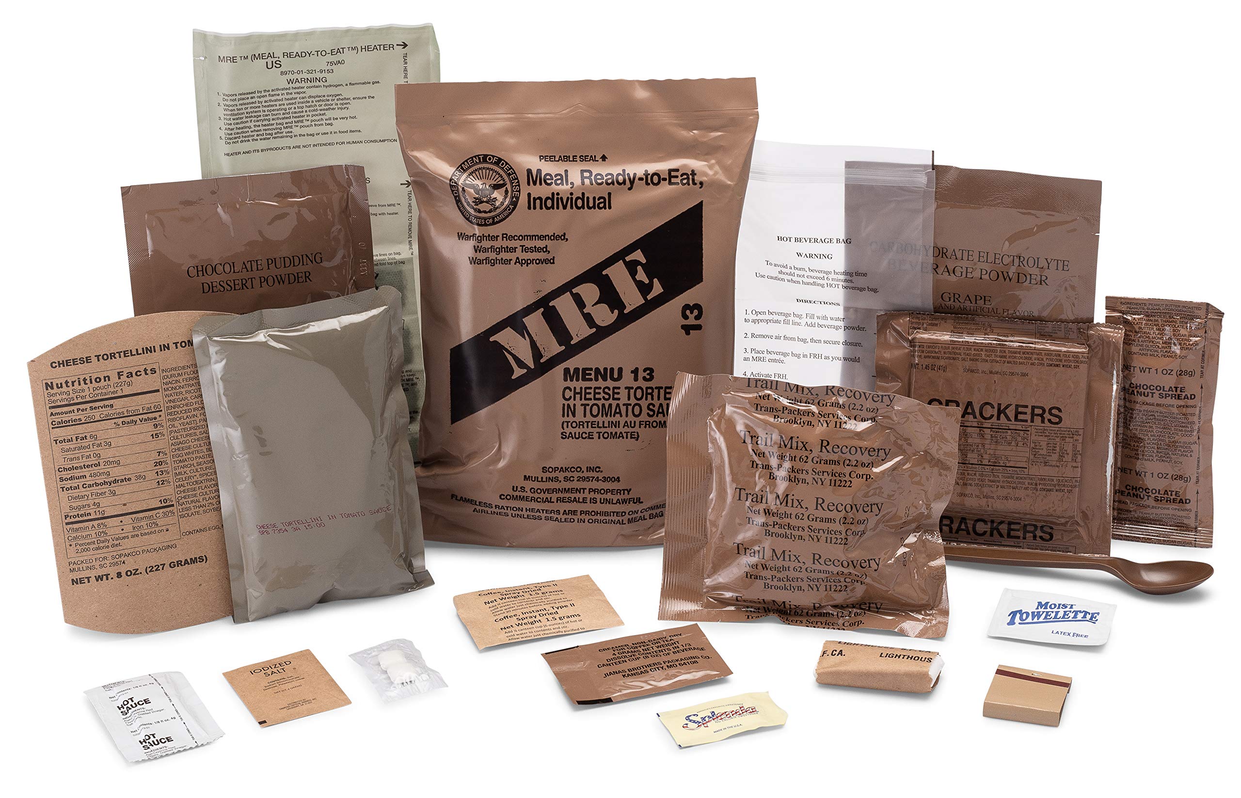 Assorted MREs from Ammo Can Man, suitable for outdoor readiness and on-the-go meals.