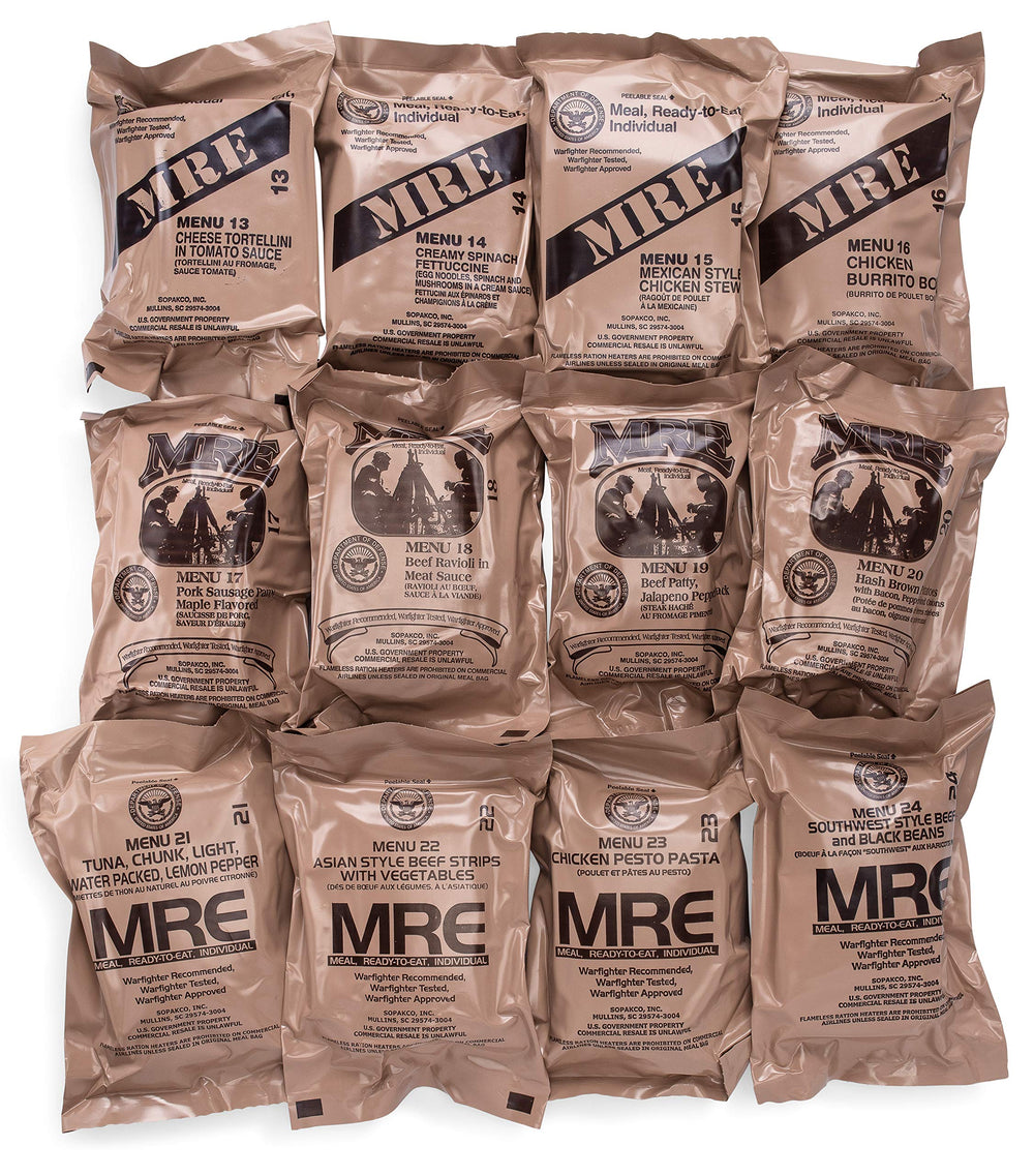 Ammo Can Man MREs 2021 surplus, compact setup for hiking trips.