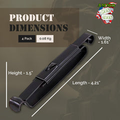 GI metal belt keepers fit most belts for versatile duty gear.