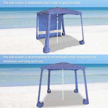 AMMSUN Beach Cabana 6.2-foot canopy delivering ample shade for groups.