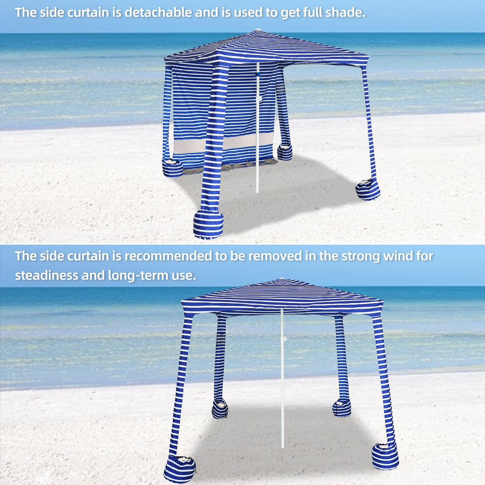 AMMSUN Beach Cabana 6.2-foot canopy delivering ample shade for groups.