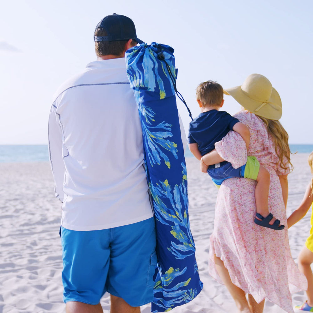 AMMSUN Beach Cabana coral tropical color helps locate your spot quickly.