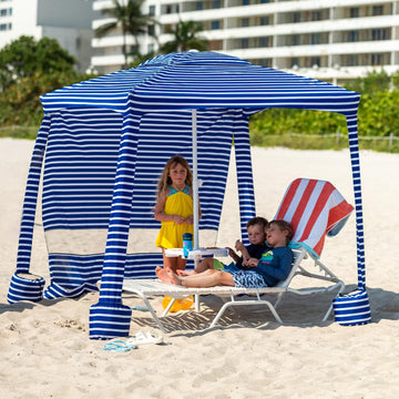 AMMSUN Beach Cabana sets up in minutes with a two-part design for stress-free shade.