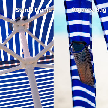 AMMSUN Beach Cabana removable sidewall adds adjustable shade and privacy options.