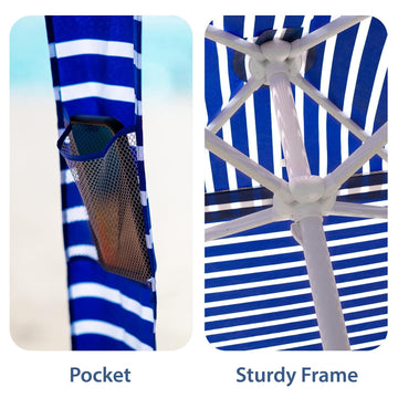 AMMSUN Beach Cabana top vent improves airflow for a cooler canopy.