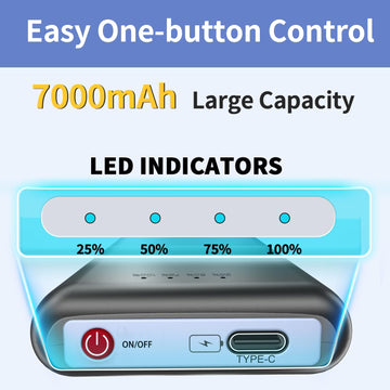 Amortherapie 2-pack battery pack with Type-C cable supports easy top-ups.