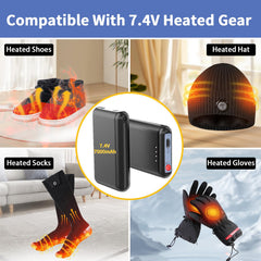 Amortherapie battery in heated gloves use shows extended warmth during cold hikes.