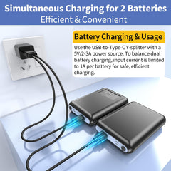 Amortherapie battery packaging includes a 2-in-1 Type-C charging cable