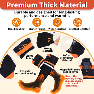 Amortherapie heated socks with four settings controller for customizable comfort outdoors