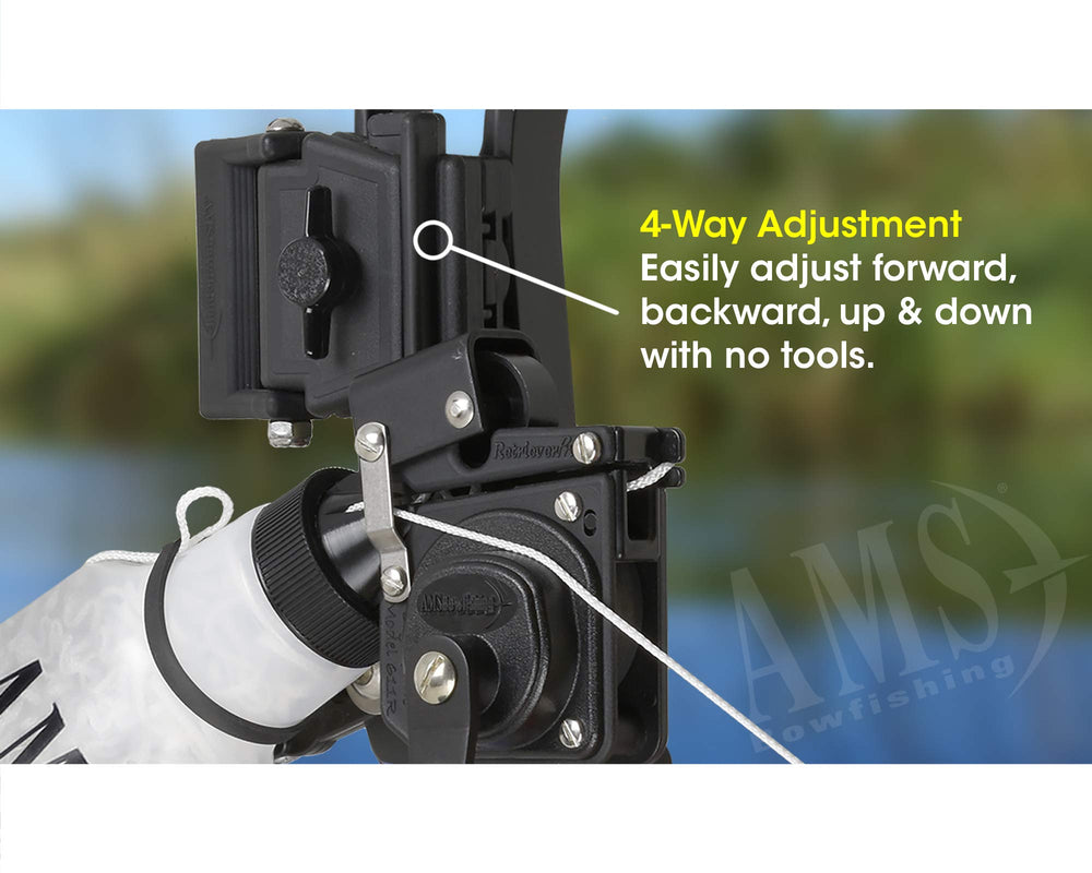 AMS Bowfishing Big Game Reel bottle spool design minimizes drag.