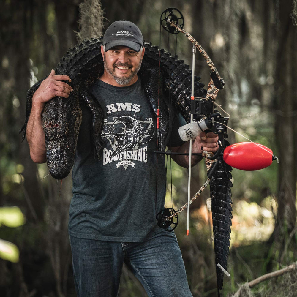AMS Bowfishing Big Game Reel made in the USA for quality assurance.