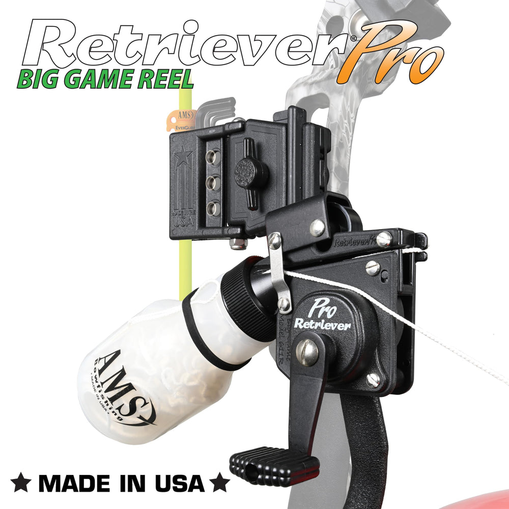 AMS Bowfishing Big Game Reel USA-made, durable construction for demanding waters.