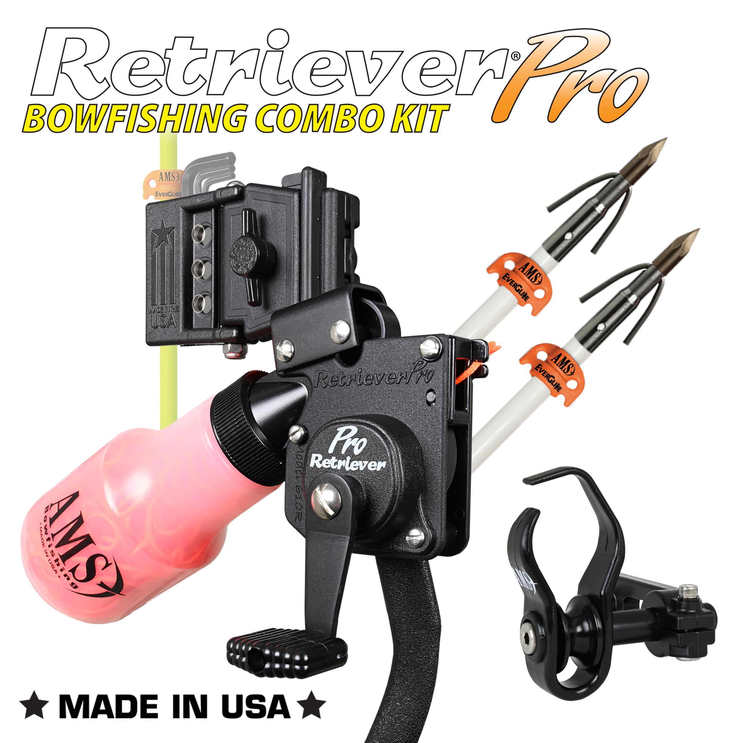 Full kit components laid out for the Retriever Pro Combo