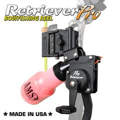 Retriever Pro bottle reel with 25 yards of 200# braided Dacron