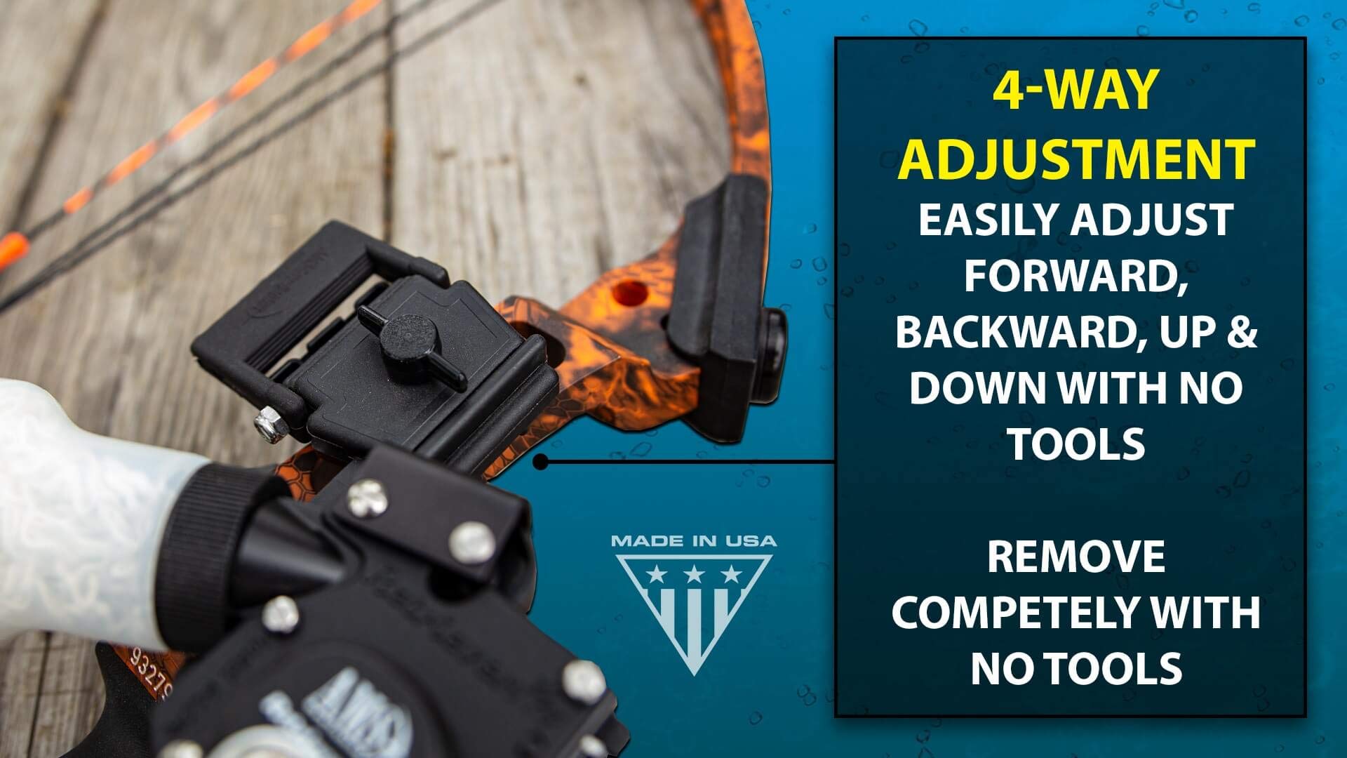 Integrated arrow quiver attached to reel mount