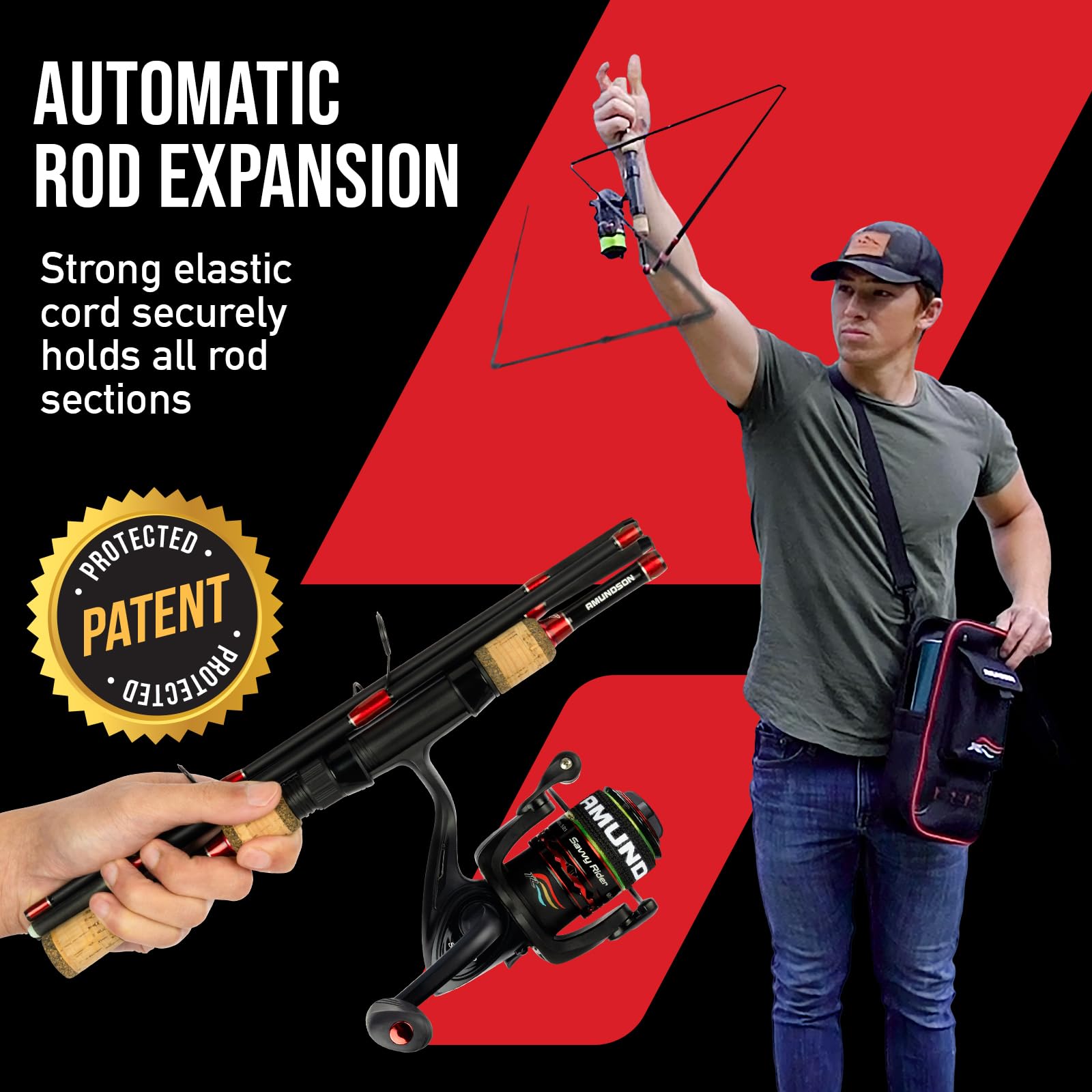 Compact six-piece rod setup for automatic expansion