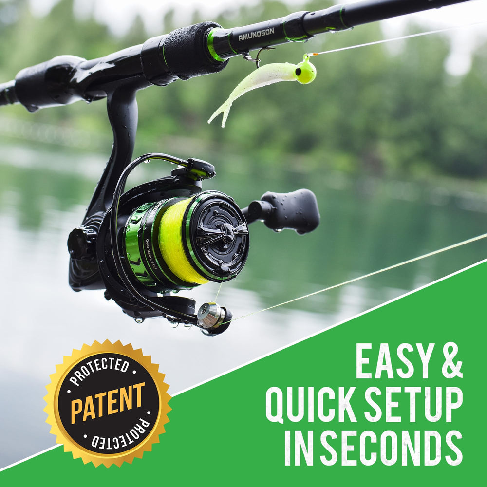 Pre-spooled reel with high-visibility line and aluminum spool