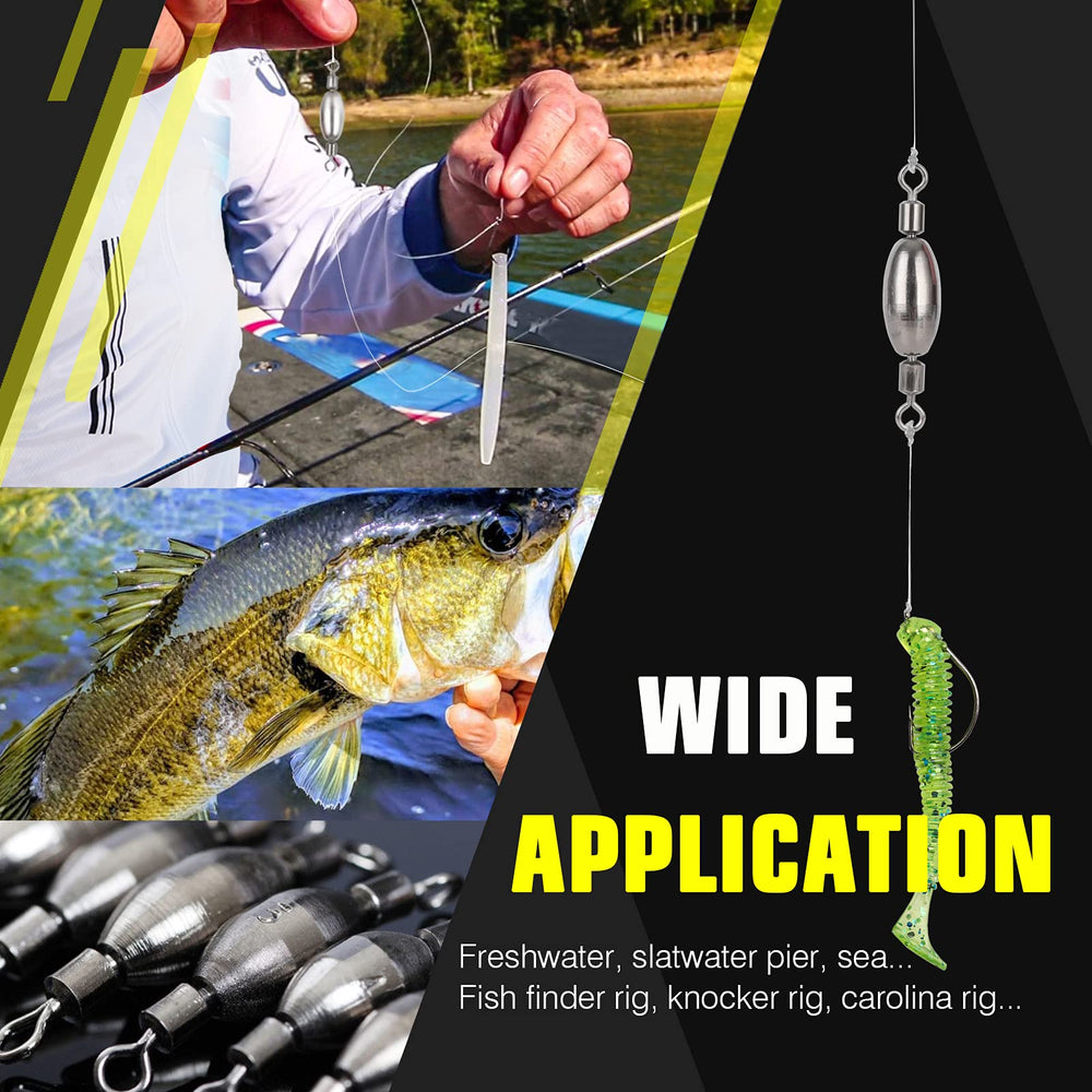 Drop shot sinker with swivel for quick bait change