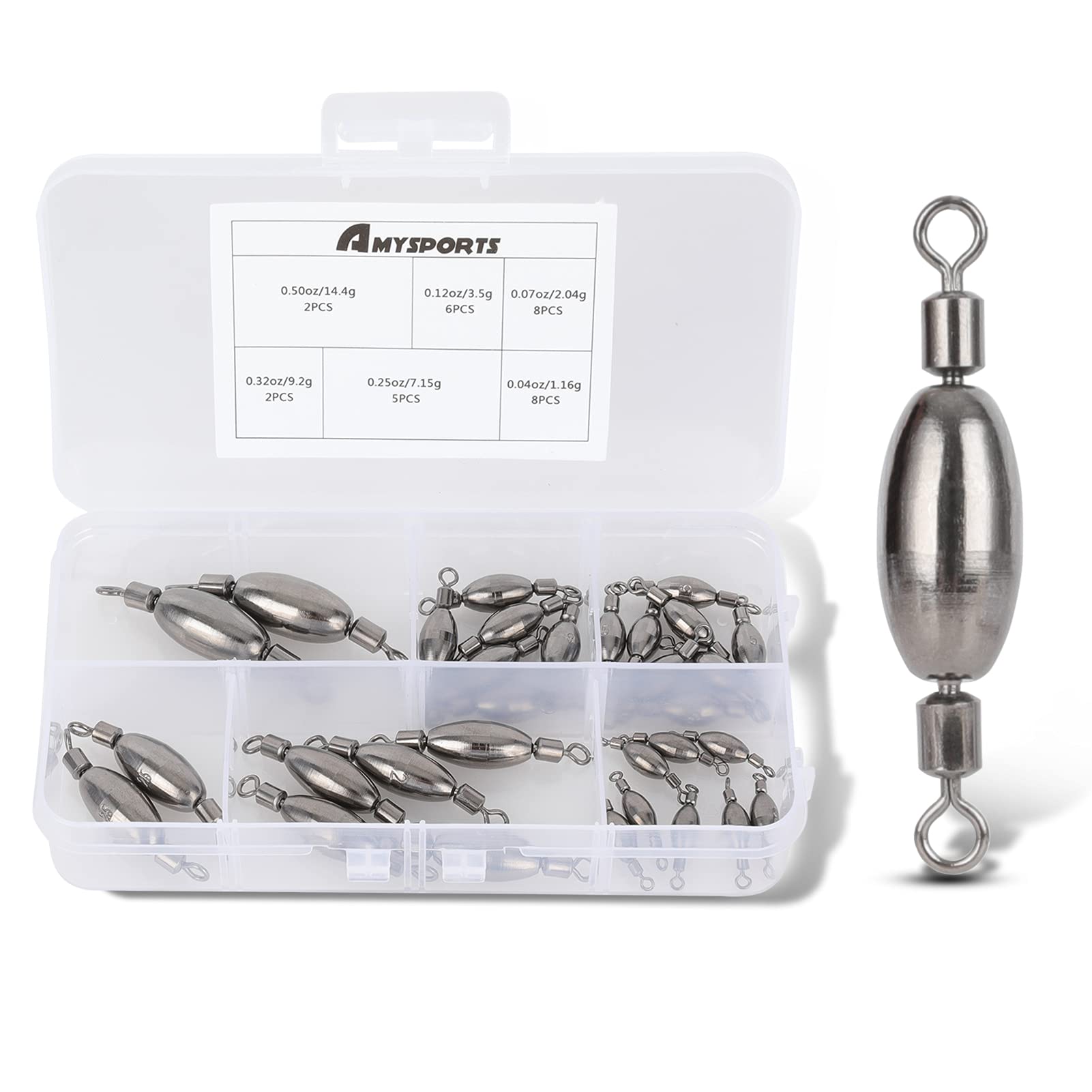 AMYSPORTS drop shot sinker close-up brass weight