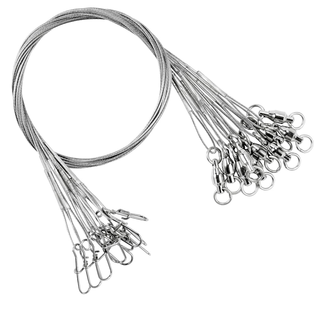 Main image: AMYSPORTS stainless steel fishing leader set, 20 pieces