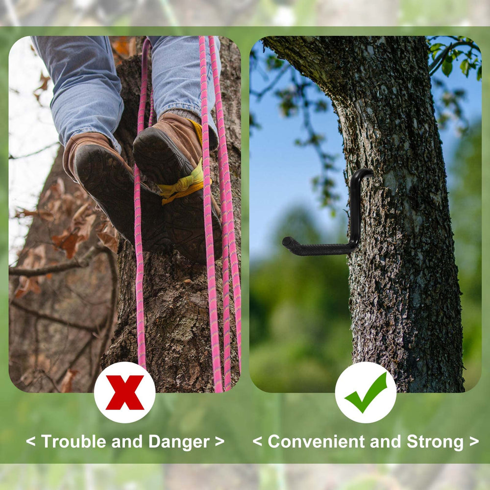 Amylove tree steps 4-inch bearing capacity 705 lbs capacity for secure climbing.