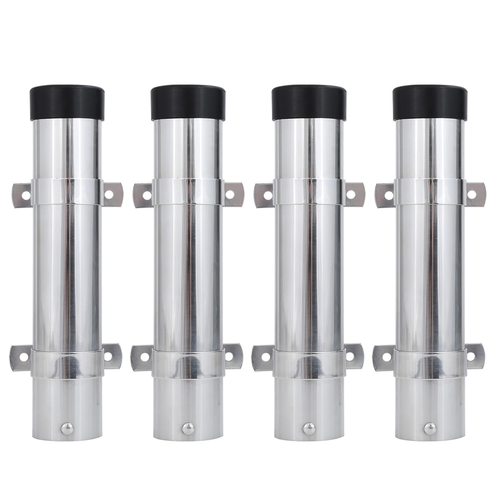 AMYSPORTS stainless steel wall rod holder set, 4 pieces, mounted on wall
