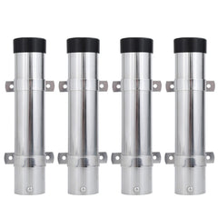 AMYSPORTS stainless steel wall rod holder set, 4 pieces, mounted on wall