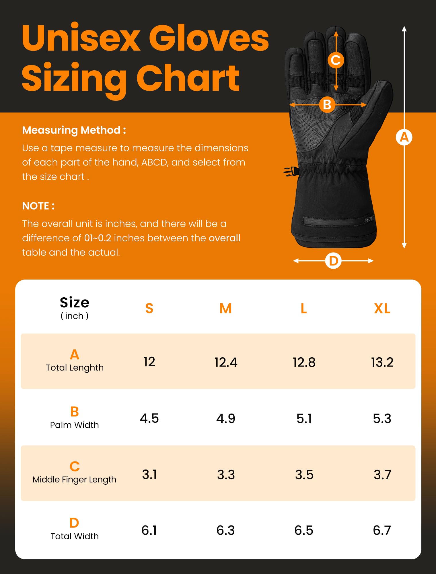 AMZYXH heated gloves with adjustable cuffs for a secure fit