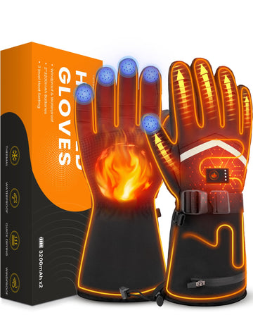 AMZYXH heated gloves front view XL delivering fast warmth for outdoor adventures