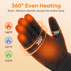 AMZYXH heated gloves featuring a non-slip grip and touchscreen fingertips for dexterity.