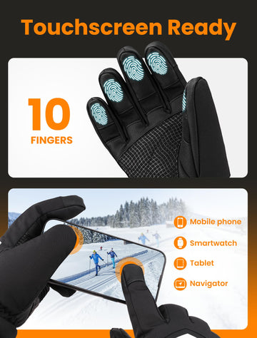 AMZYXH Heated Gloves have reflective strips for better nighttime visibility.