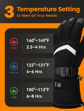 AMZYXH heated gloves touchscreen compatibility enables device use without removal