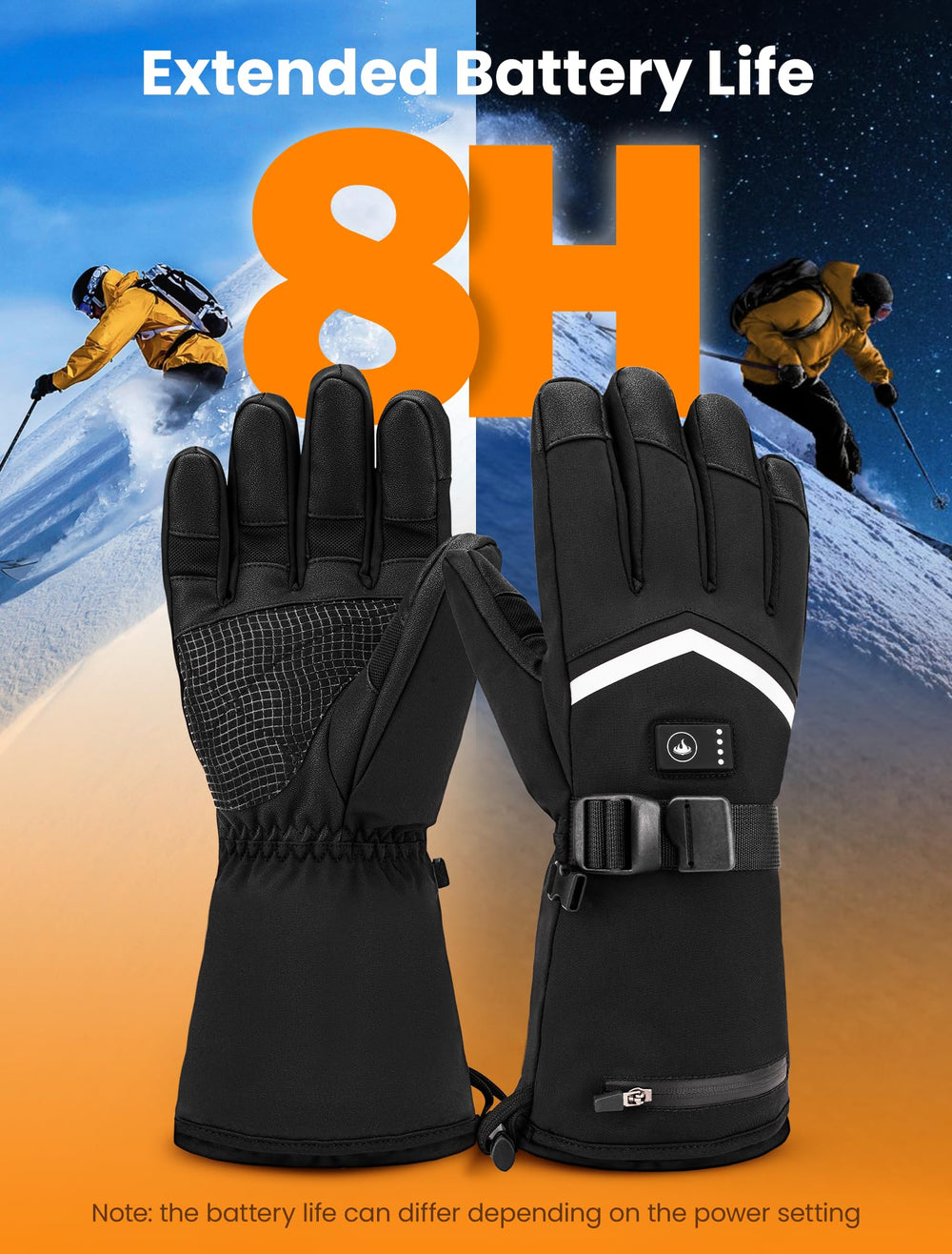 AMZYXH Heated Gloves provide waterproof and windproof protection against rain, snow, and wind.