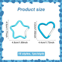 ANATTASOUL star carabiner clip in lightweight alloy, great for backpacks and travel.