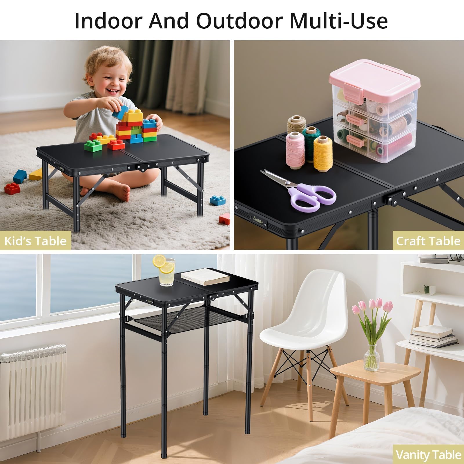 Anbte camping setup image shows sturdy legs supporting cooking area