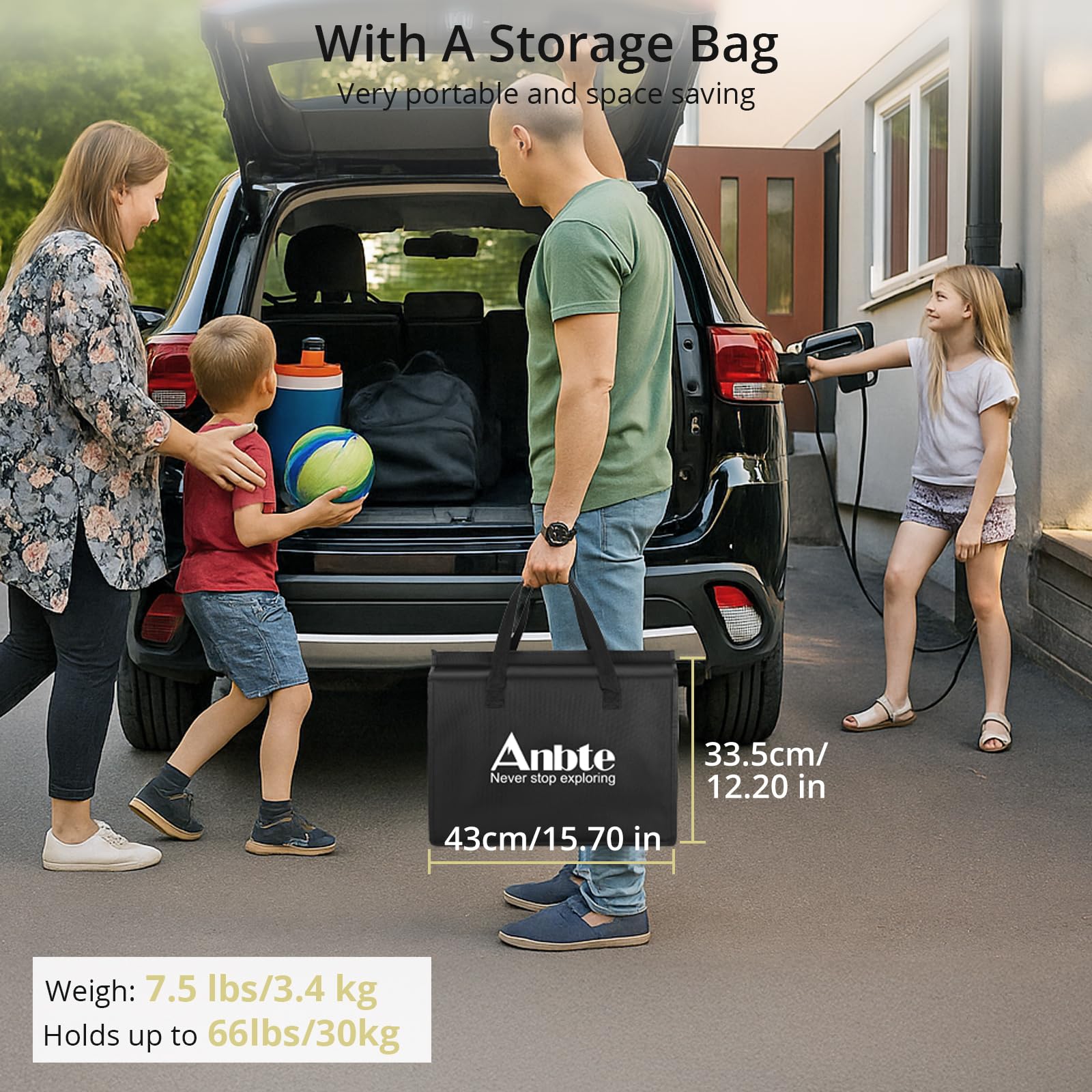 Anbte adjustable-height table supports flexible seating and tailgating prep