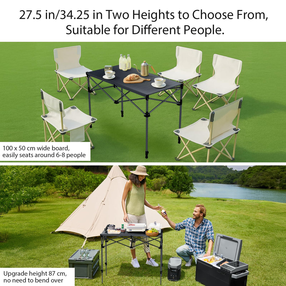 Anbte table weighs about 12.34 lbs for effortless portability.