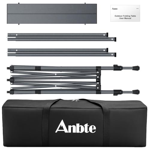 Anbte camping table serves as a BBQ side table, picnic, or prep surface.
