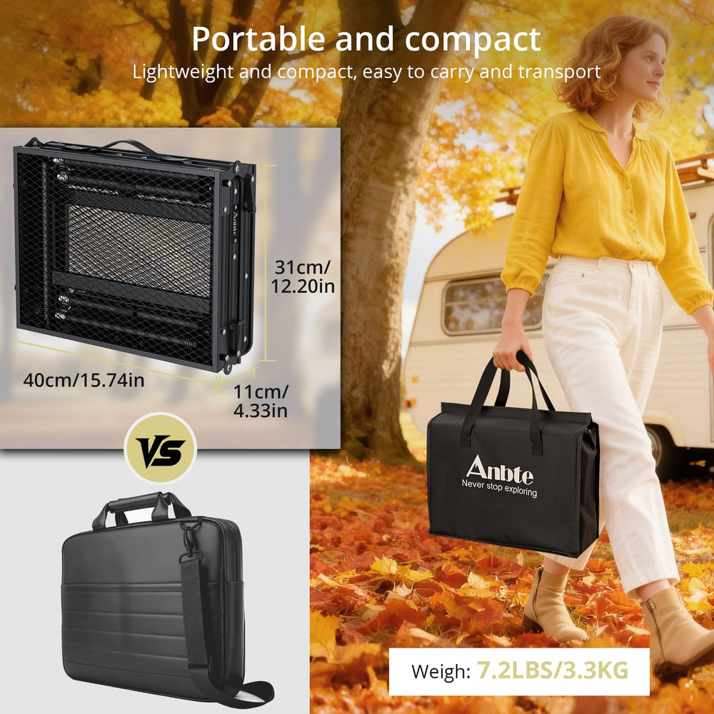 Anbte storage bag keeps accessories organized with the grill table.