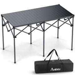 Anbte heavy-duty camping table top view shows spacious 48-inch surface for group dining