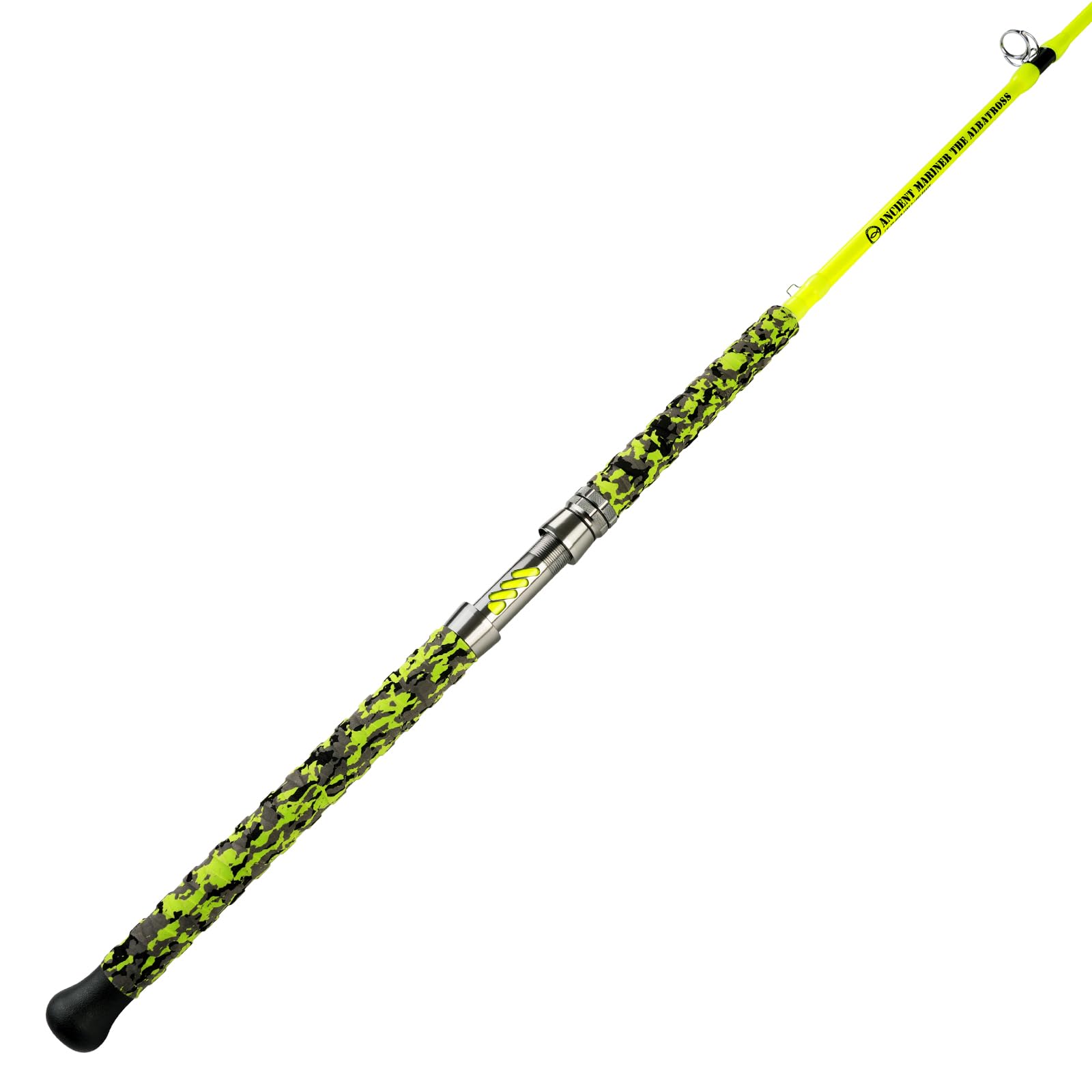 Ancient Mariner Catfish Rod glows under UV light for night fishing