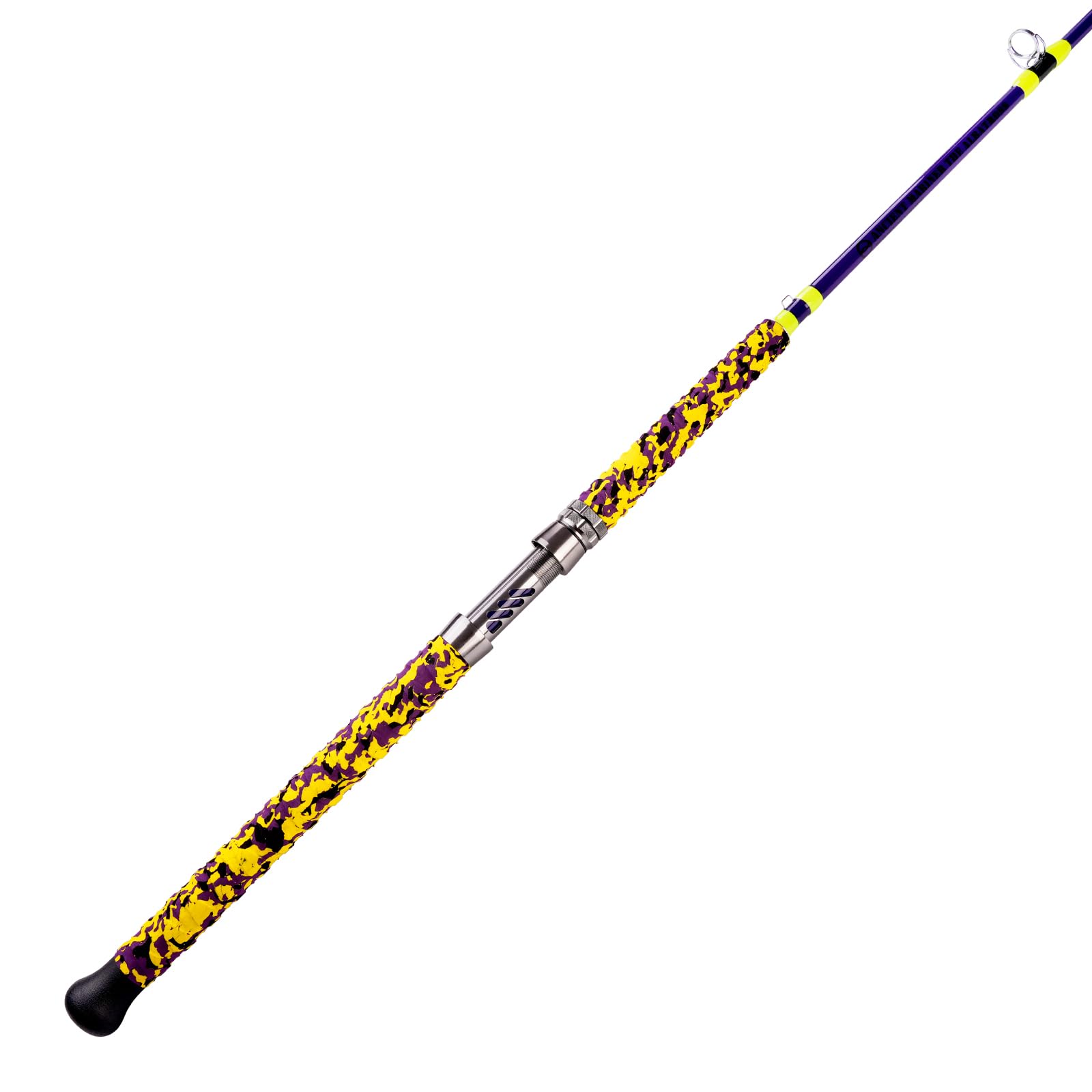 ANCIENT MARINER glow catfish rod shows glow-in-the-dark visibility for night strikes