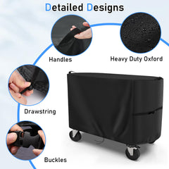 Andacar permasteel cover with easy handles and buckles for quick secure fit.