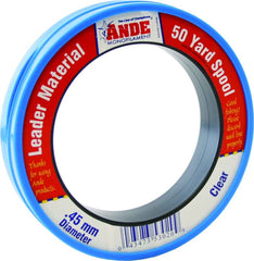 ANDE FCW50-12 fluorocarbon leader on a 50-yard spool with low underwater visibility for stealthy presentations
