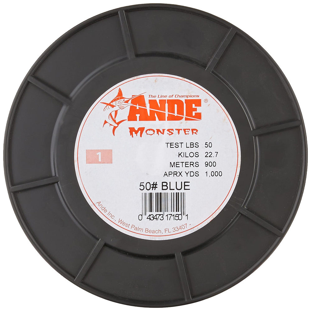 ANDE Monster line on reel shows low memory for smooth, accurate casts.