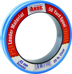 ANDE PCW50-20 mono leader wrist on a 50-yard spool with abrasion resistance for reliable fishing