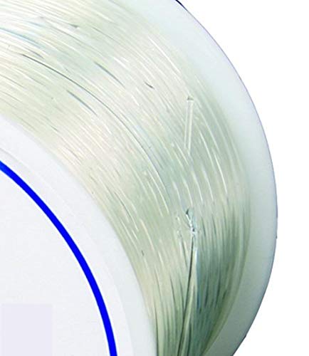 Angler winding Ande 300-pound test monofilament line on a spool, 33 yards