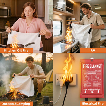 Andyssey fire blanket grill-fireplace-40x40 provides safe, swift containment for grill and fireplace fires.