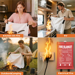 Andyssey fire blanket grill-fireplace-40x40 provides safe, swift containment for grill and fireplace fires.